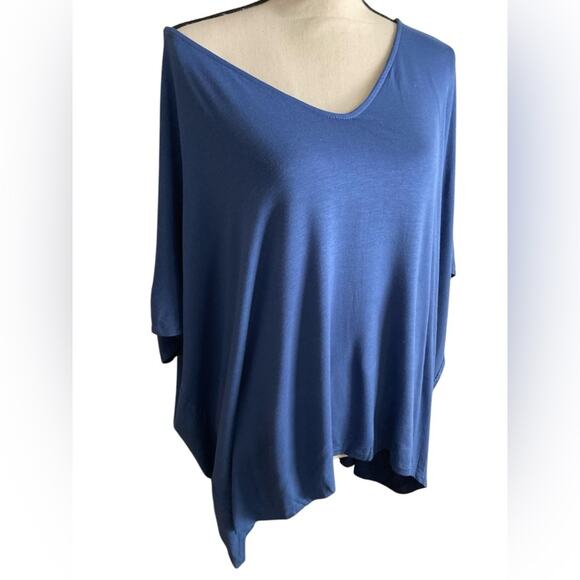 Yana k Apple top one size Athleisure boho lounge oversized blue - Picture 6 of 8